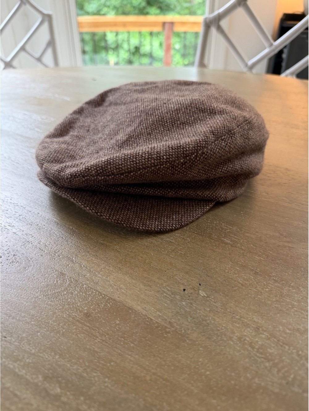 Dockers Brown Tweed Cabbie Flat Cap L Wool Blend Newsboy Classic Heritage Style